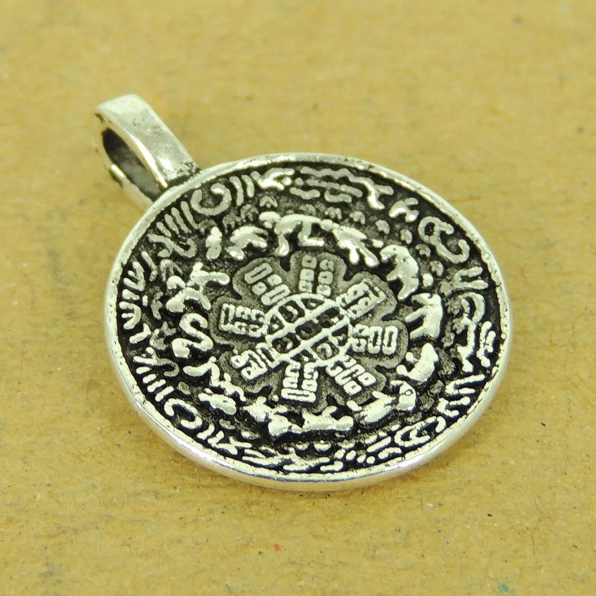 1 PCS 925 Stamp Sterling Silver OM Pendant DIY Jewelry Making WSP521 Wholesale: See Discount Coupons in Item Details