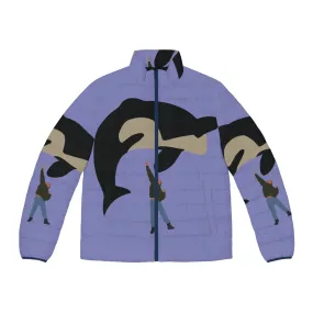 90s Nostalgia Free Willy Puffer Jacket | Minimalist Orca Graphic