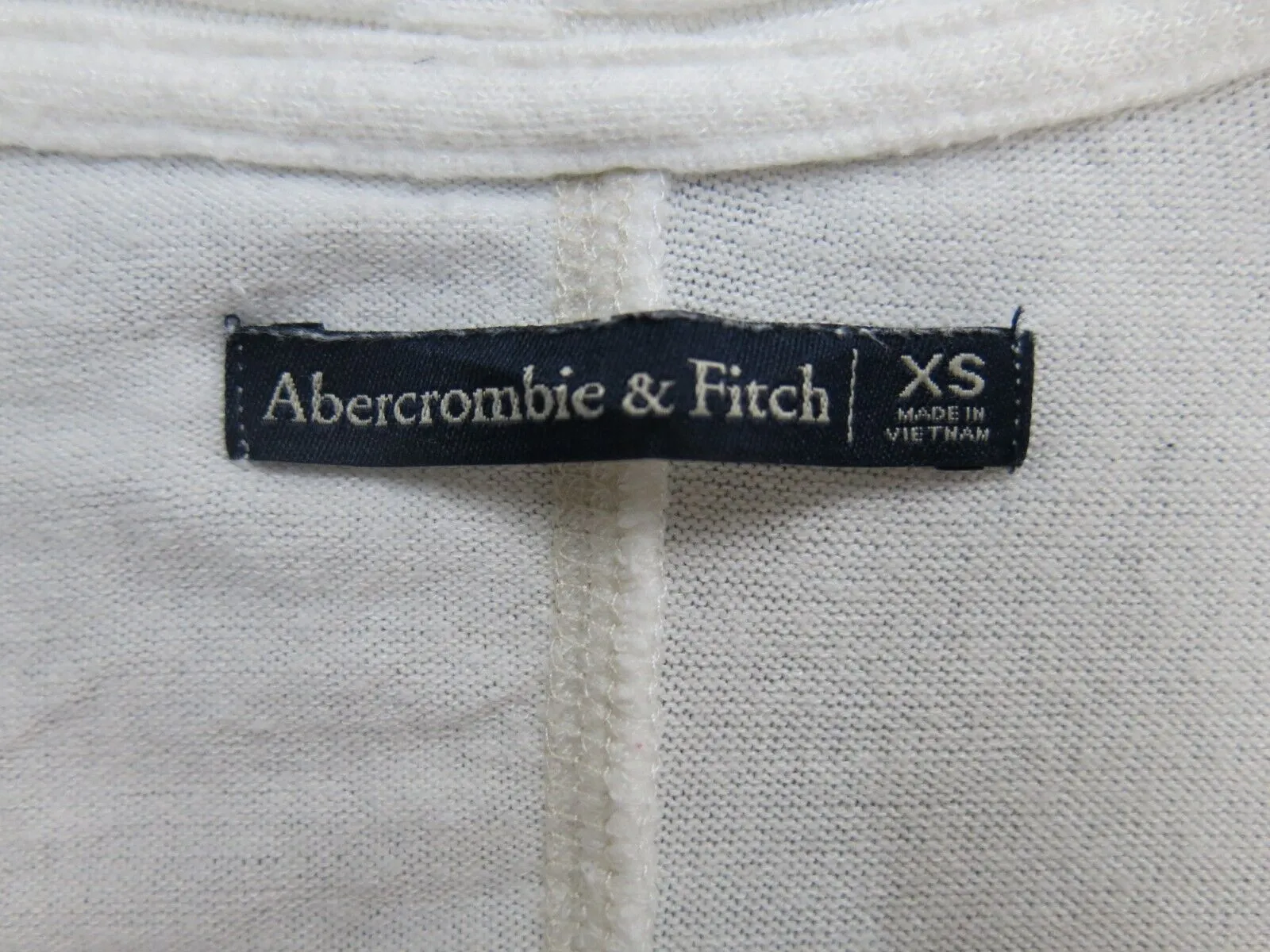 Abercrombie & Fitch Womens Cardigan Sweater Button Front Long Sleeve White SZ XS