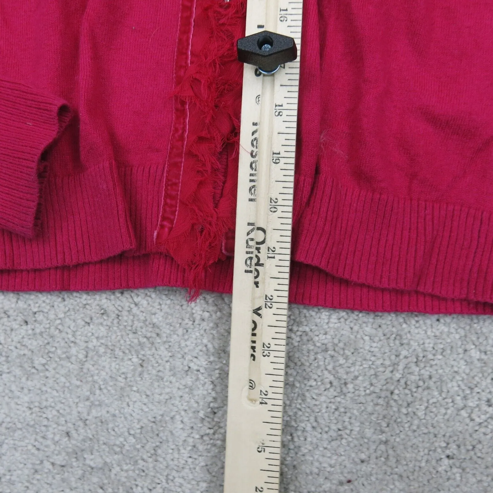 Abercrombie &Fitch Women Sweater Cardigan Front Button Long Sleeves Pink  Size L