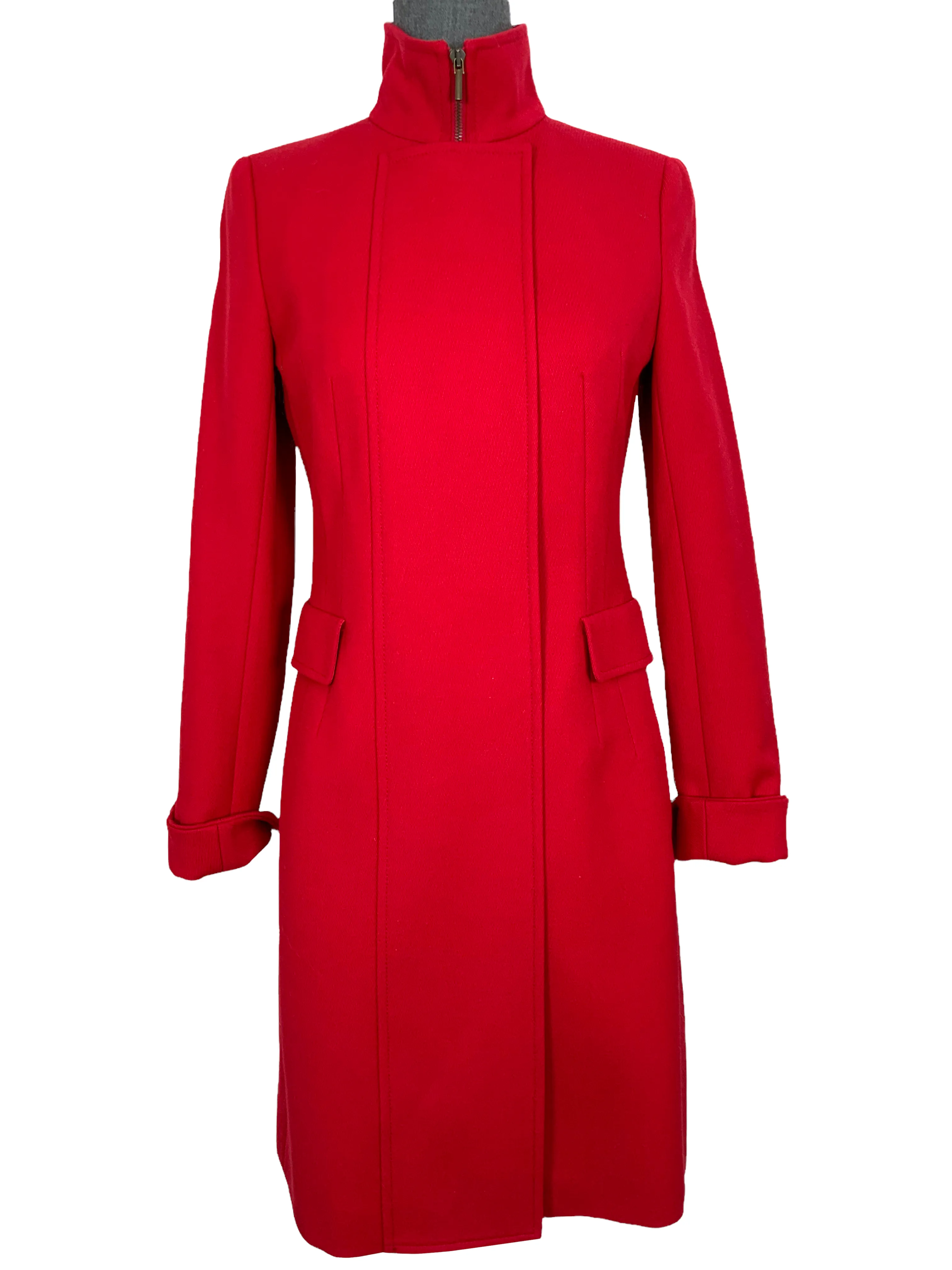 AKRIS Punto Wool Long Coat Size S