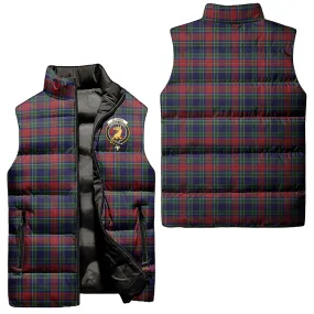 Allison Red Tartan Sleeveless Puffer Jacket with Family Crest