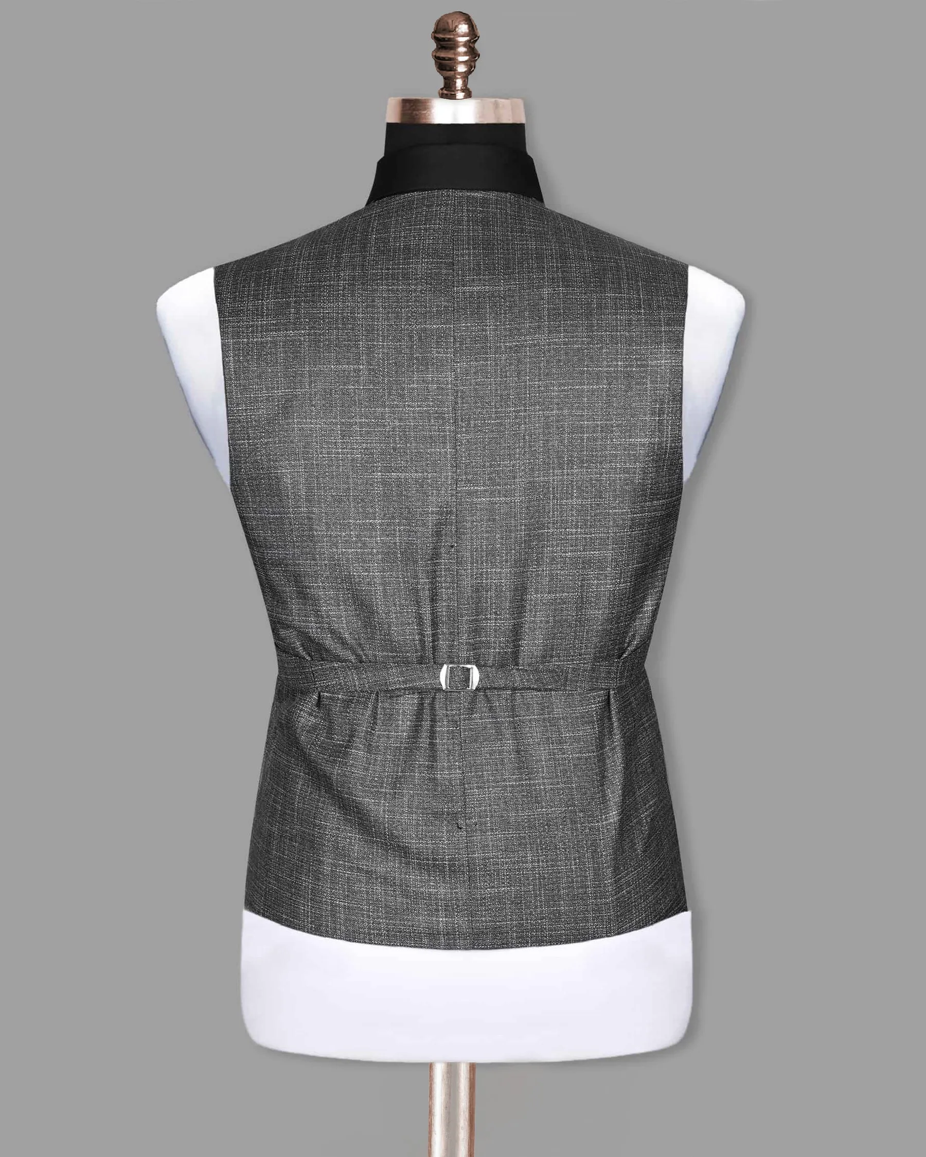 Anchor Grey Slub Textured Waistcoat