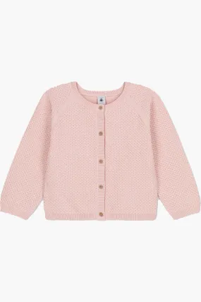 Baby Girl Sweater Petit Bateau Cardigan - Light Pink