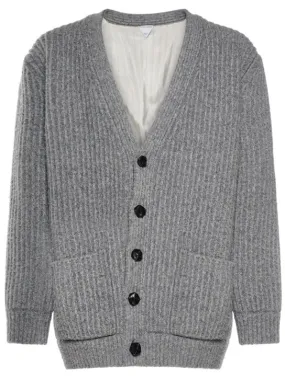 Bottega Veneta   Felted English wool ribbed cardigan 