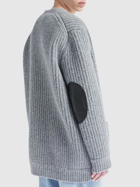 Bottega Veneta   Felted English wool ribbed cardigan 