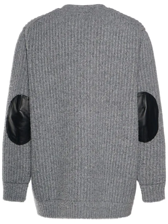 Bottega Veneta   Felted English wool ribbed cardigan 