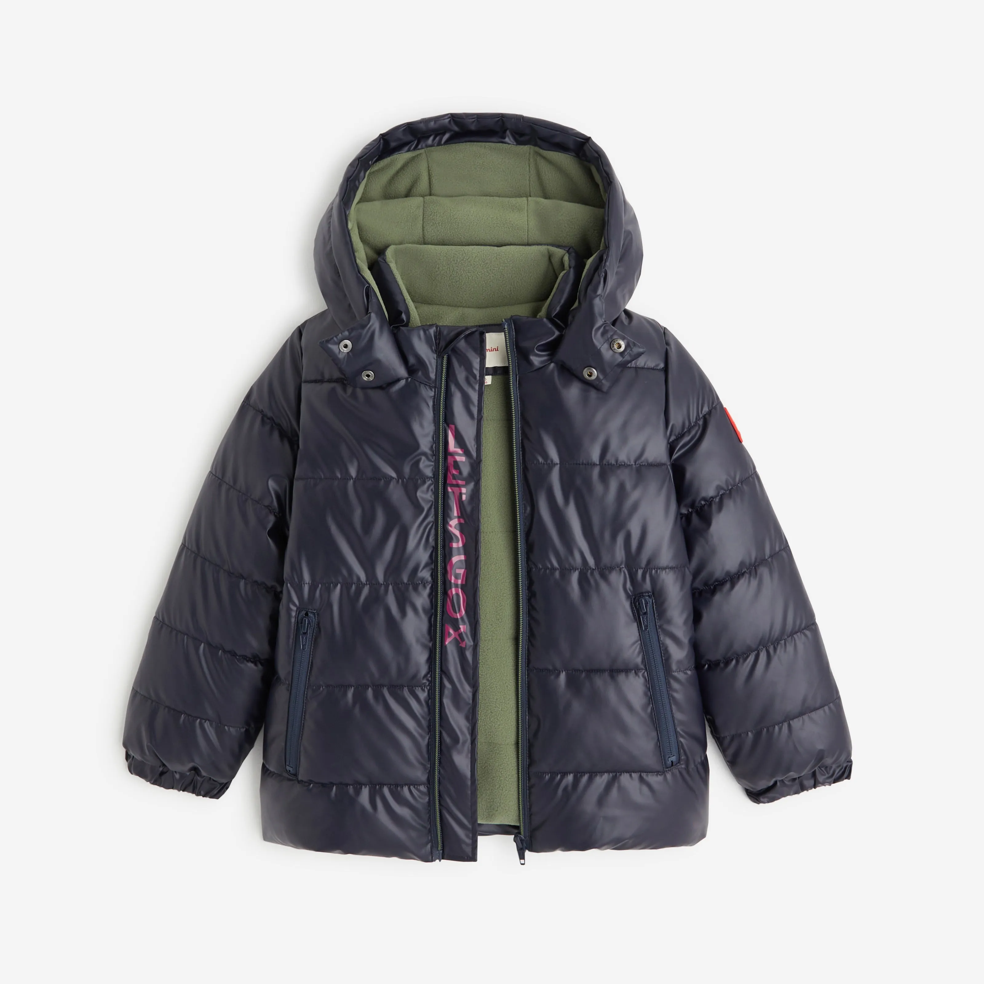 Boys' navy blue puffer coat