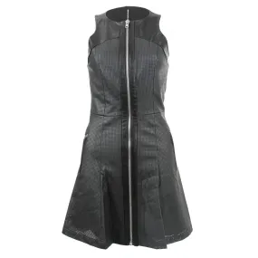 Bruce Dress - Vegan Leather Zipper Front Dress