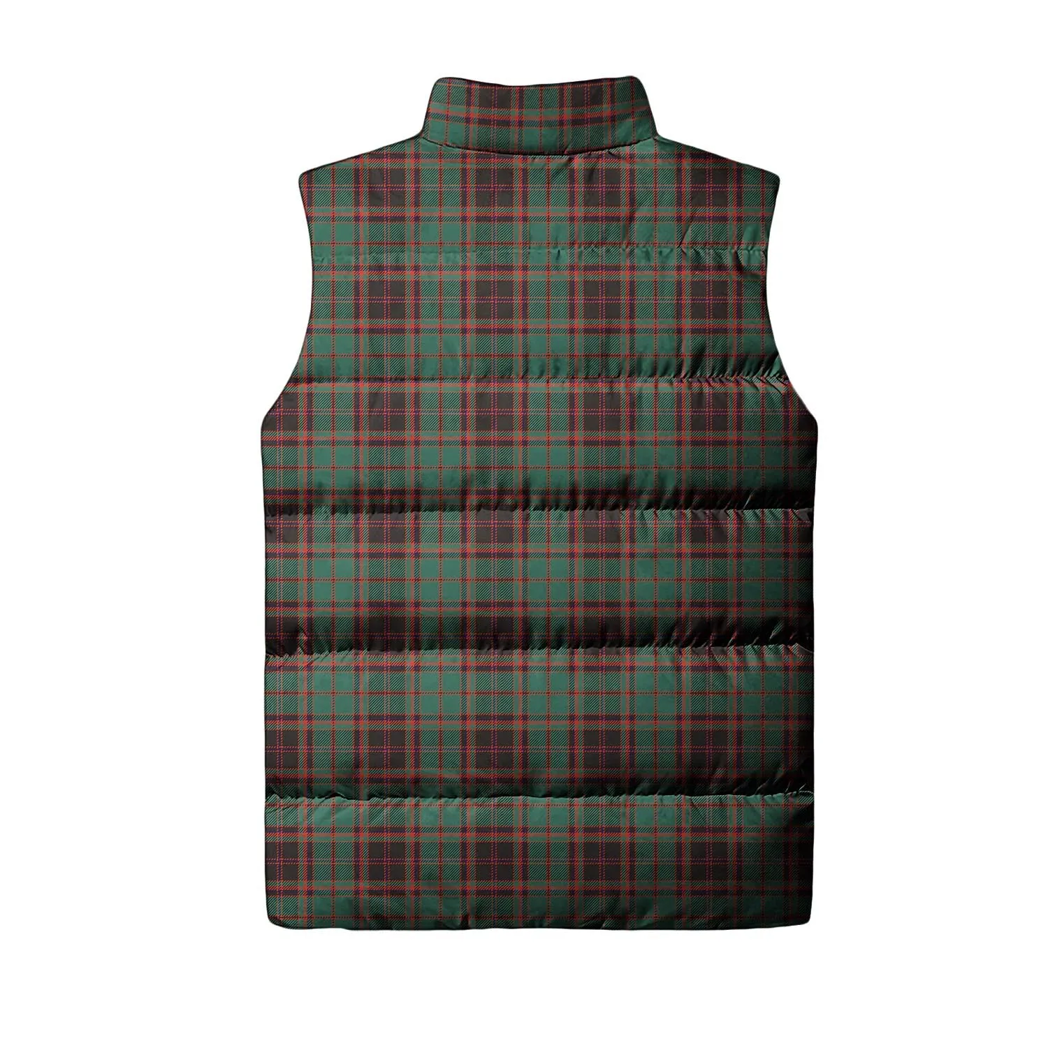 Buchan Ancient Tartan Sleeveless Puffer Jacket with Family Crest