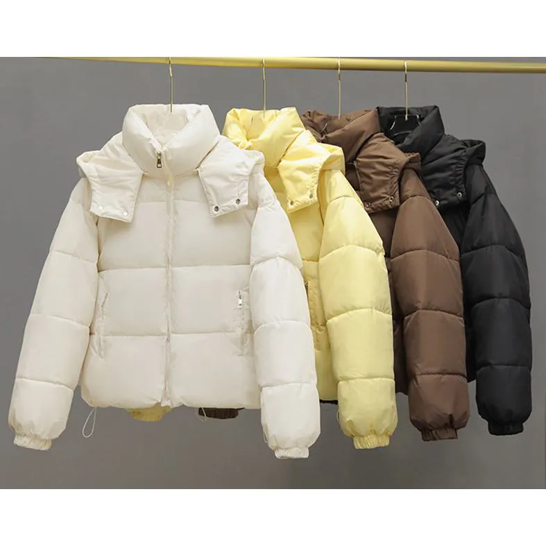 Cropped Water-Resistant Puffer Jacket