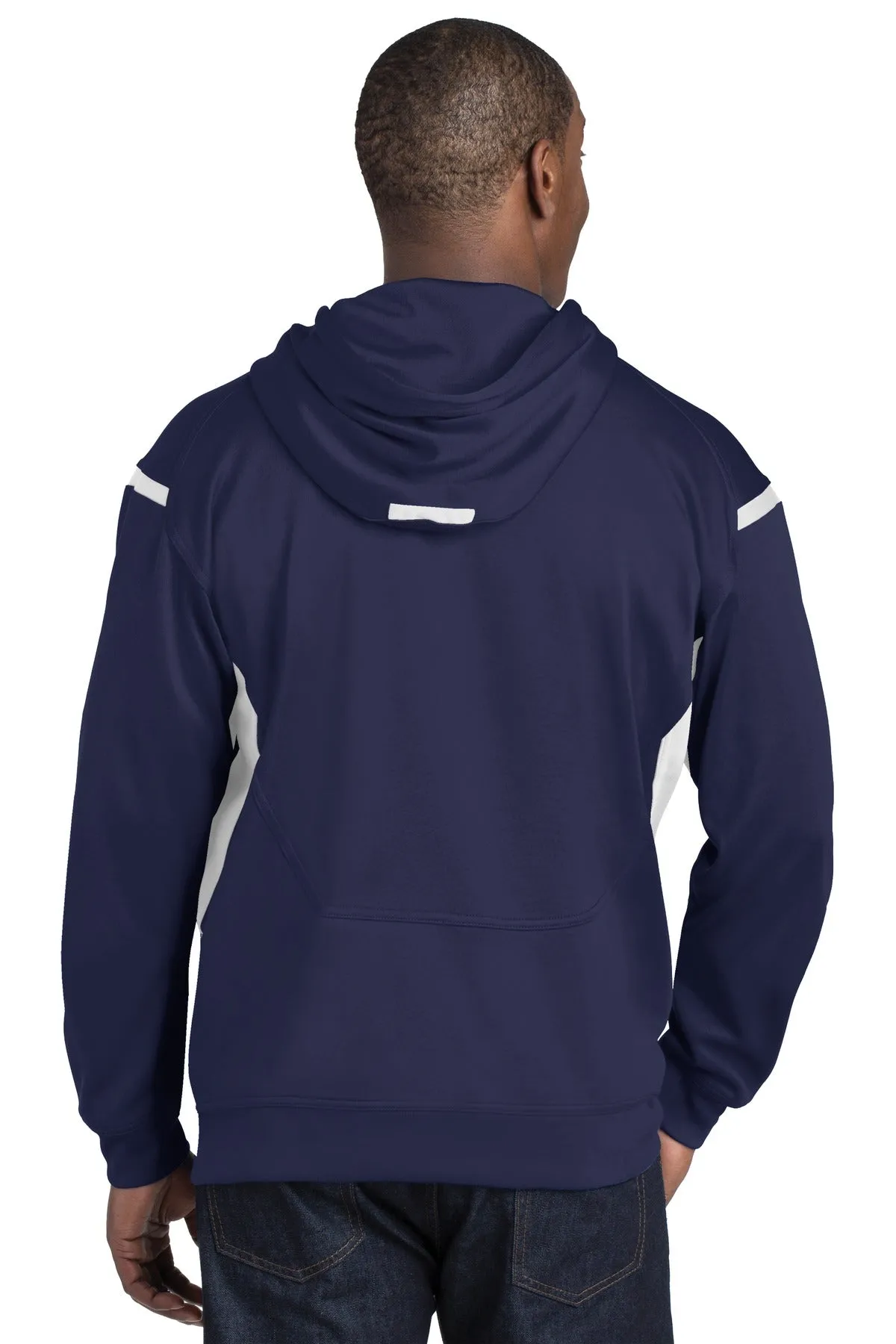 DISCONTINUED Sport-Tek Tall Tech Fleece Colorblock  Hooded Sweatshirt. TST246