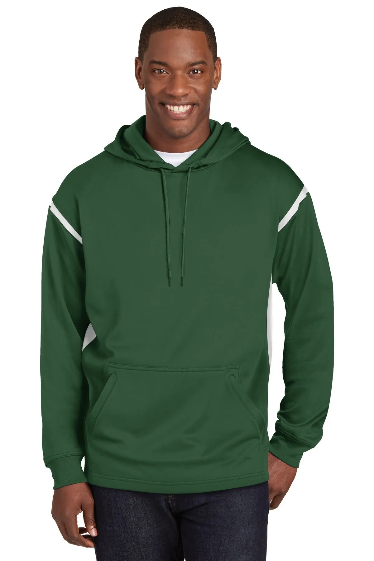 DISCONTINUED Sport-Tek Tall Tech Fleece Colorblock  Hooded Sweatshirt. TST246