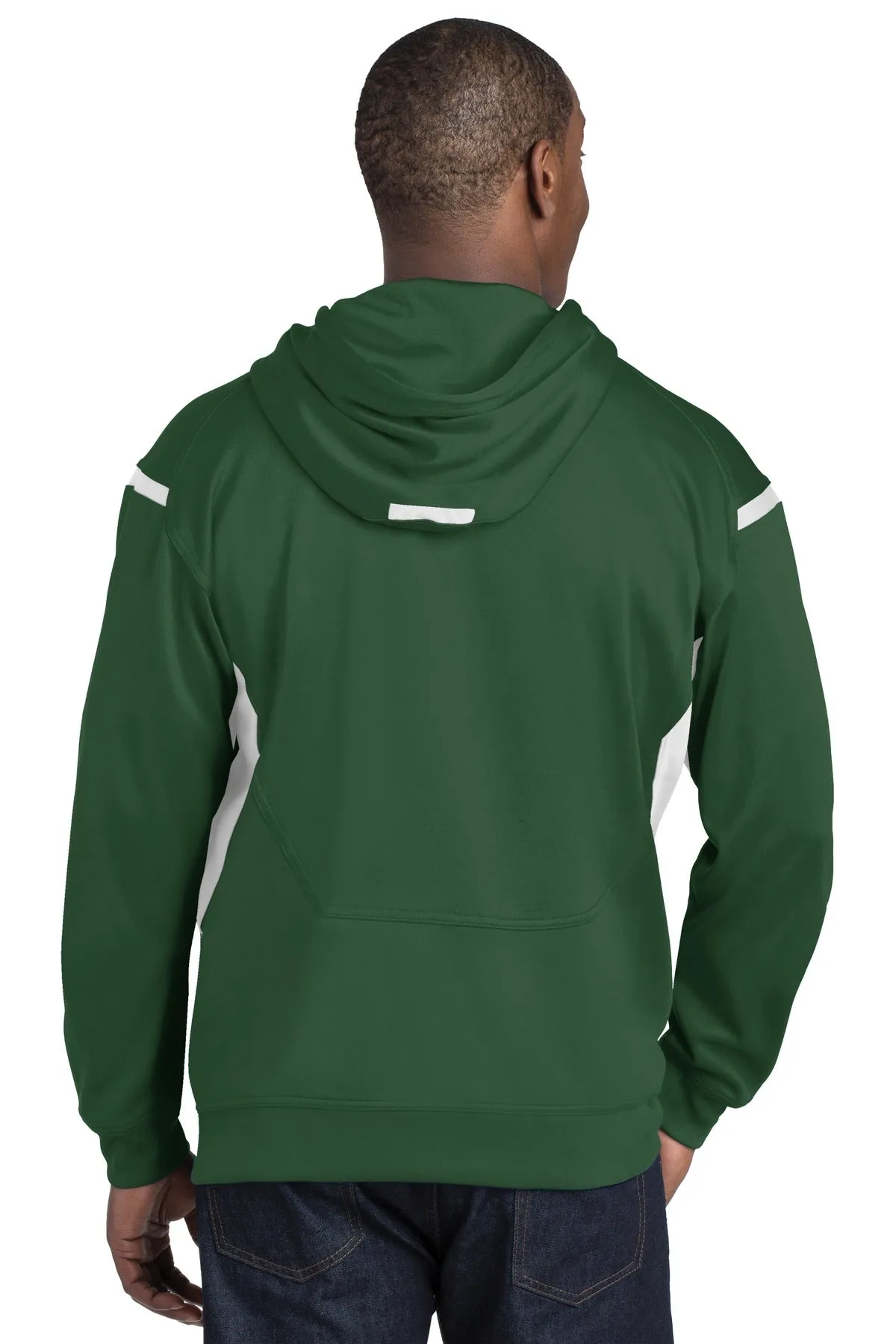 DISCONTINUED Sport-Tek Tall Tech Fleece Colorblock  Hooded Sweatshirt. TST246