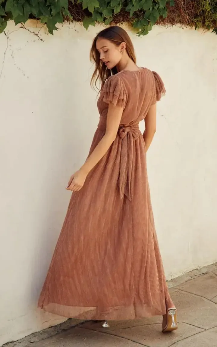 Dress Forum- Micro-pleated Maxi Dress