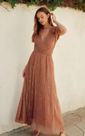 Dress Forum- Micro-pleated Maxi Dress