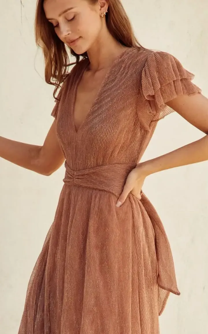 Dress Forum- Micro-pleated Maxi Dress