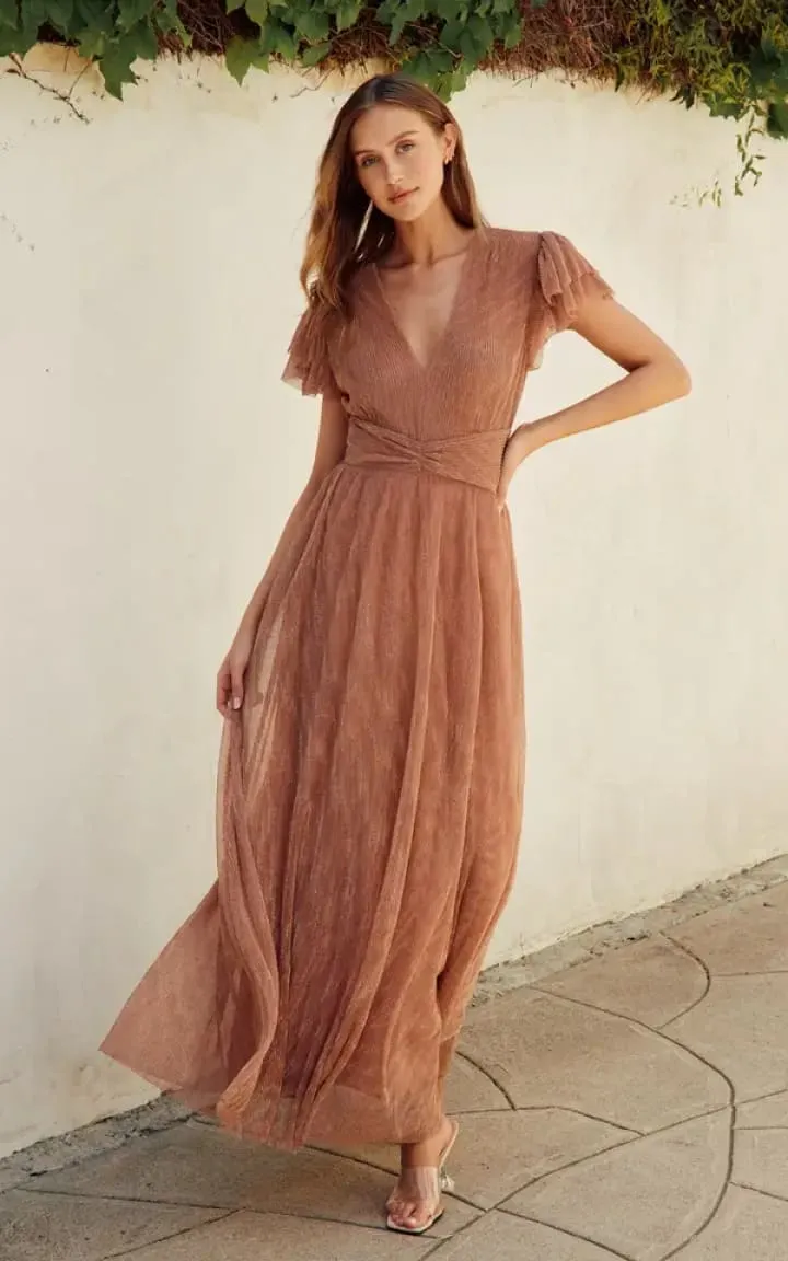 Dress Forum- Micro-pleated Maxi Dress