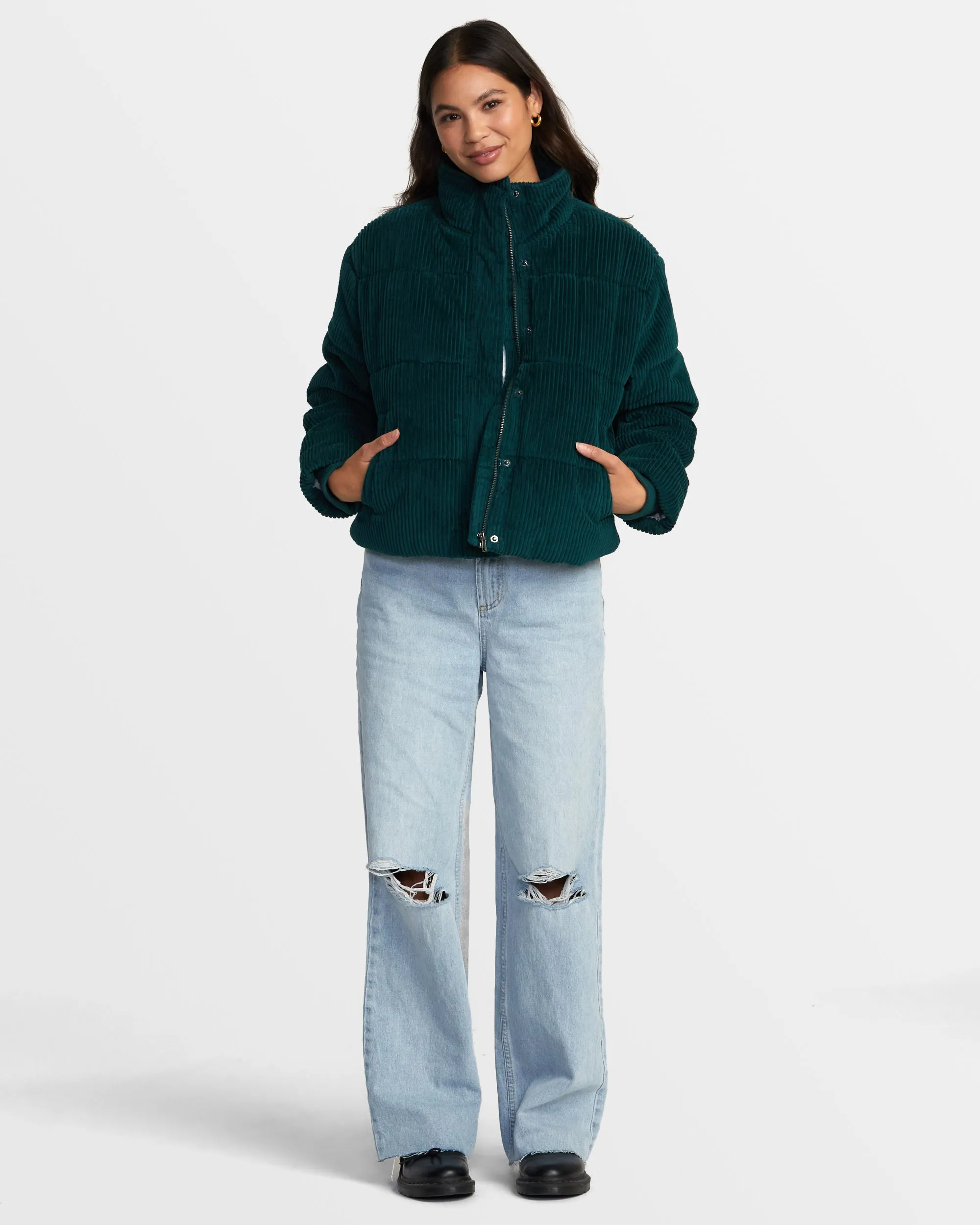 Eezeh Corduroy Puffer Jacket - Ponderosa Pine