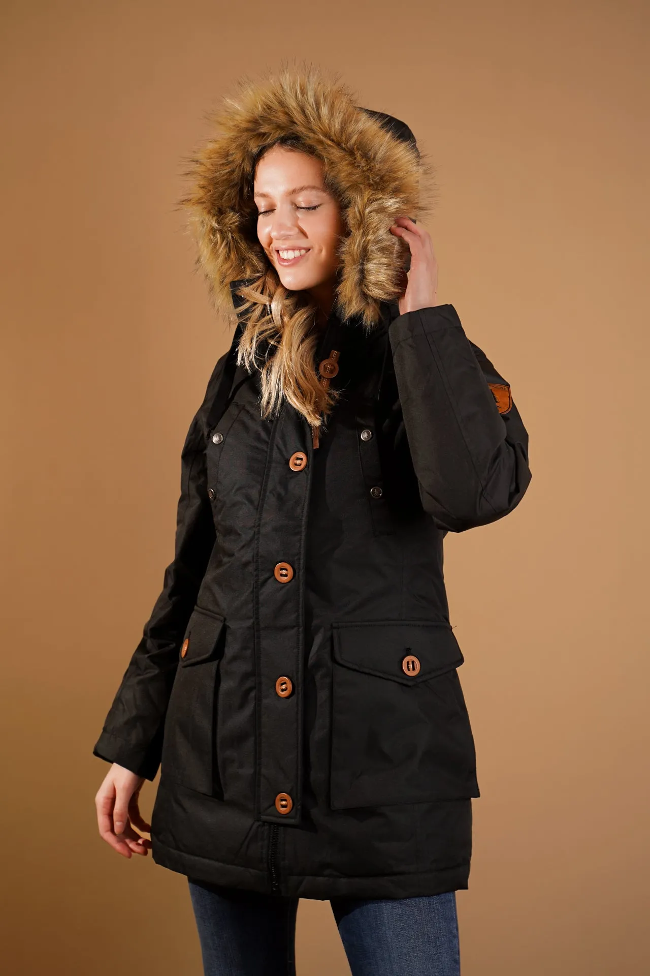 Everly Black Parka