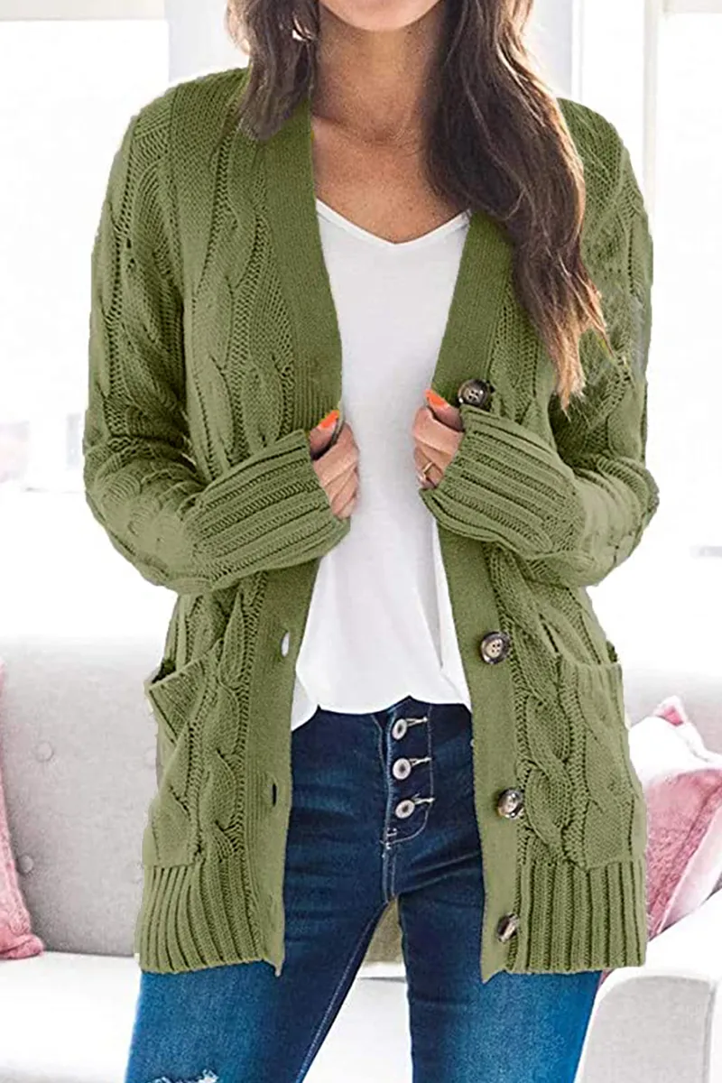 Fashion Solid Patchwork Cardigan Collar Cardigans(8 Colors)