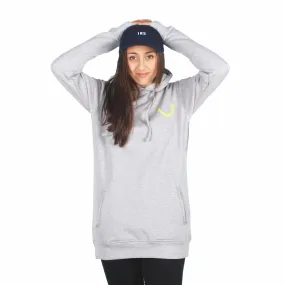 I Ride Sideways Happy DWR Shred Fit Hoodie Womens Grey Marle