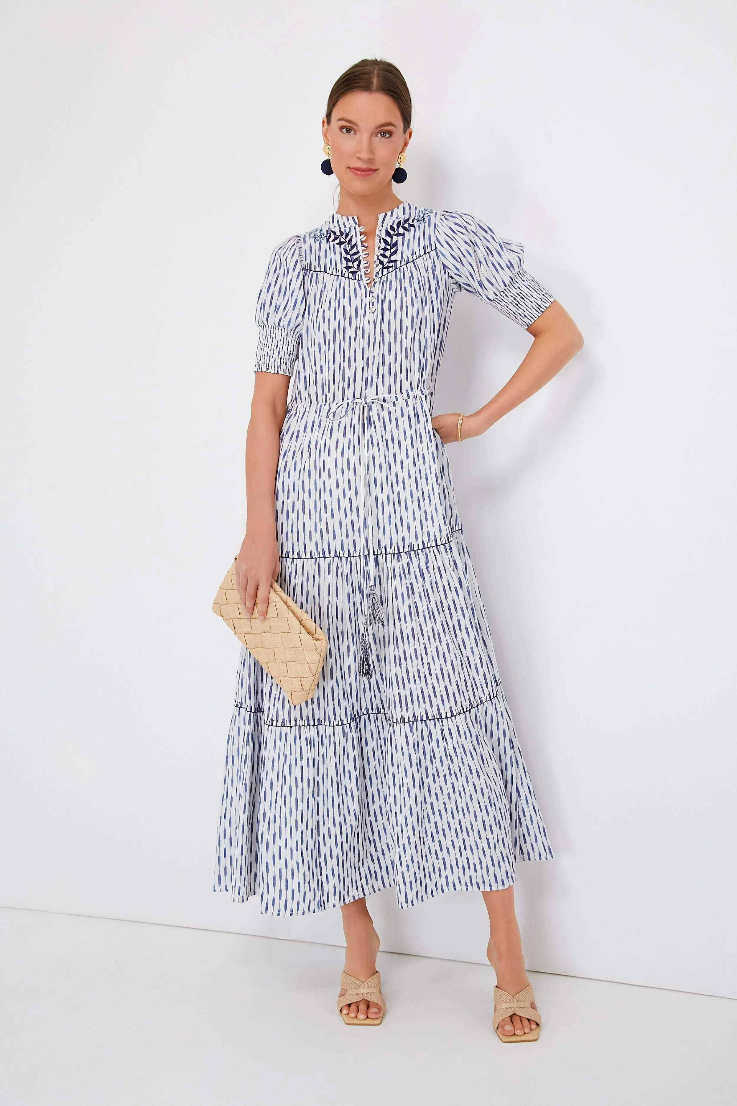 Ikat Blue Tara Dress