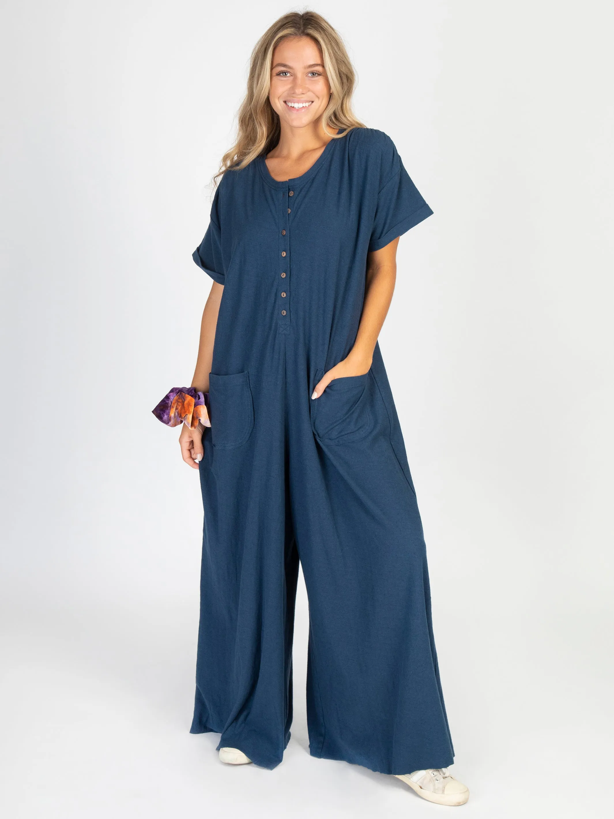 Jenna Jumpsuit - Washed Navy