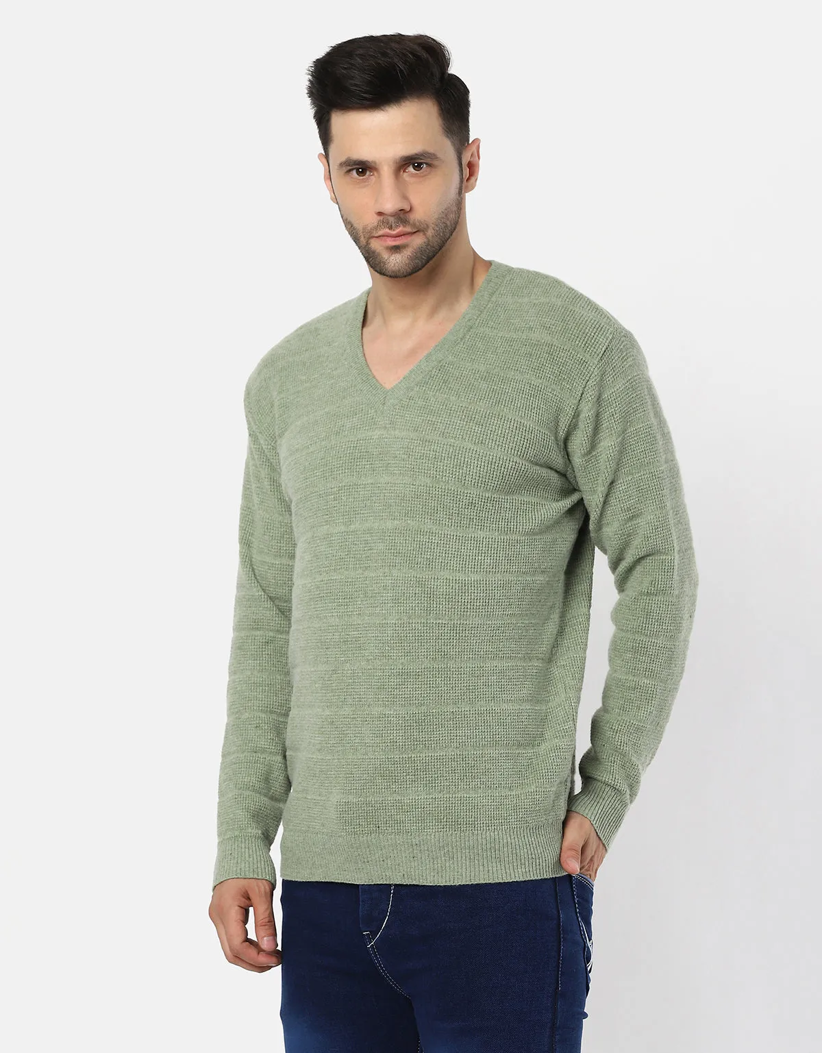 Knitted V-Neck Gents Pullover