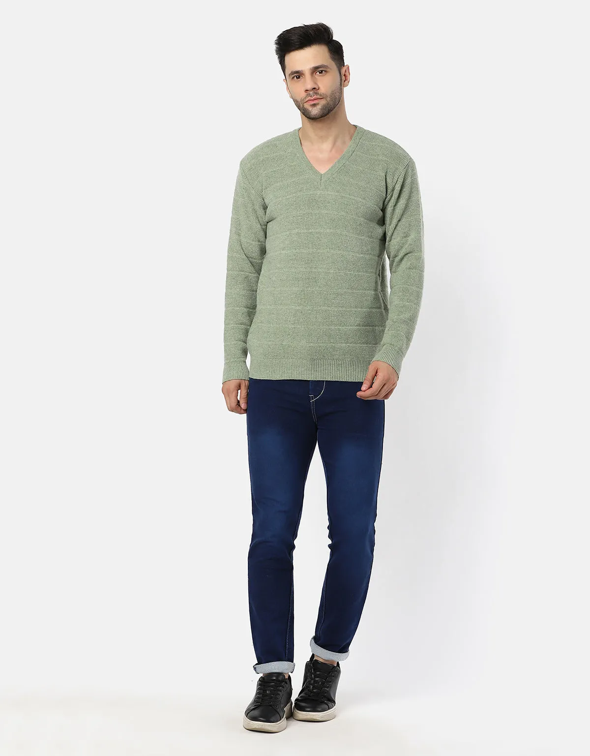 Knitted V-Neck Gents Pullover