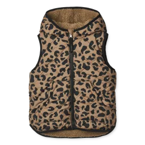 Liewood Diana Reversible Vest | Leo Oat - Black Panther