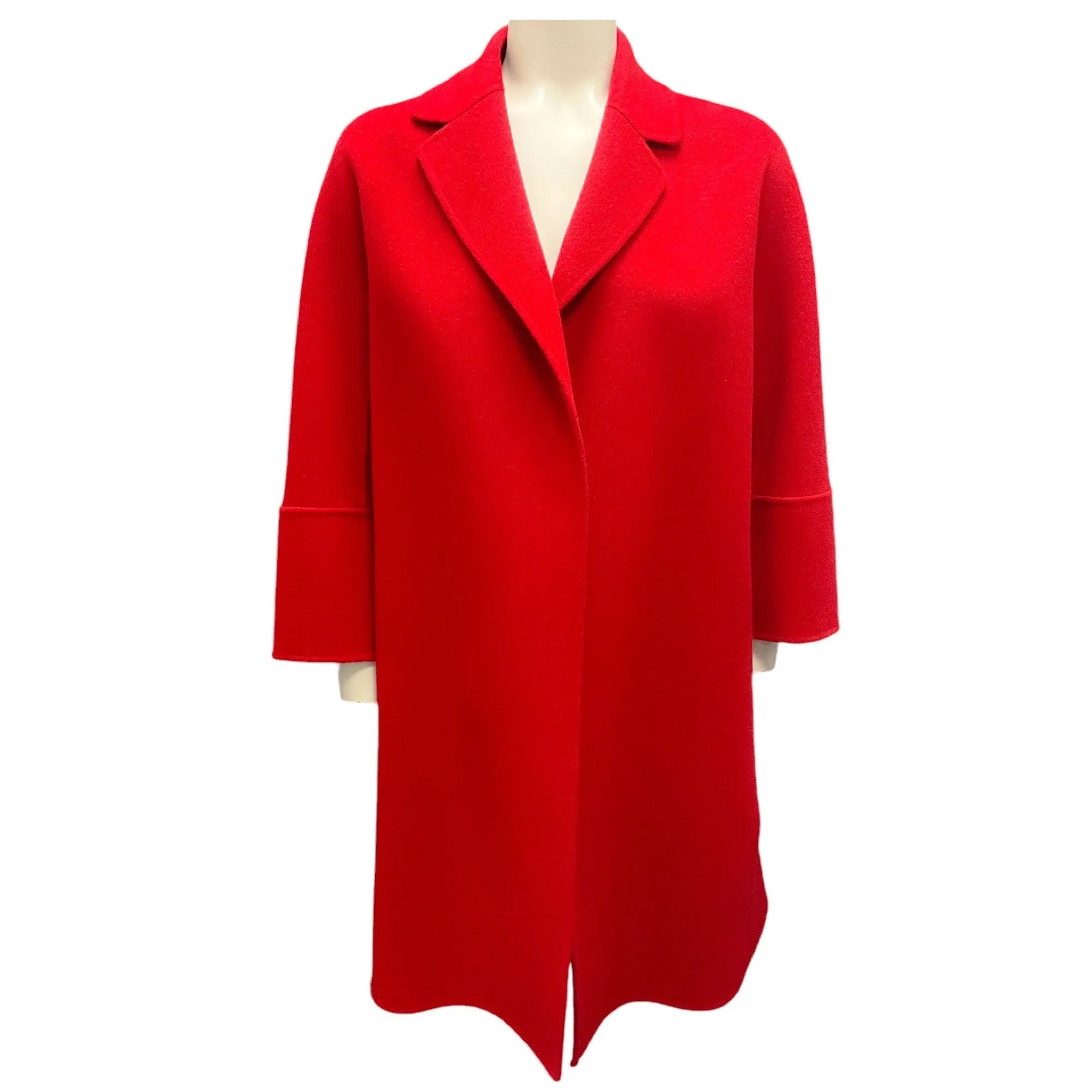 Max Mara Red Wool Coat with Belt