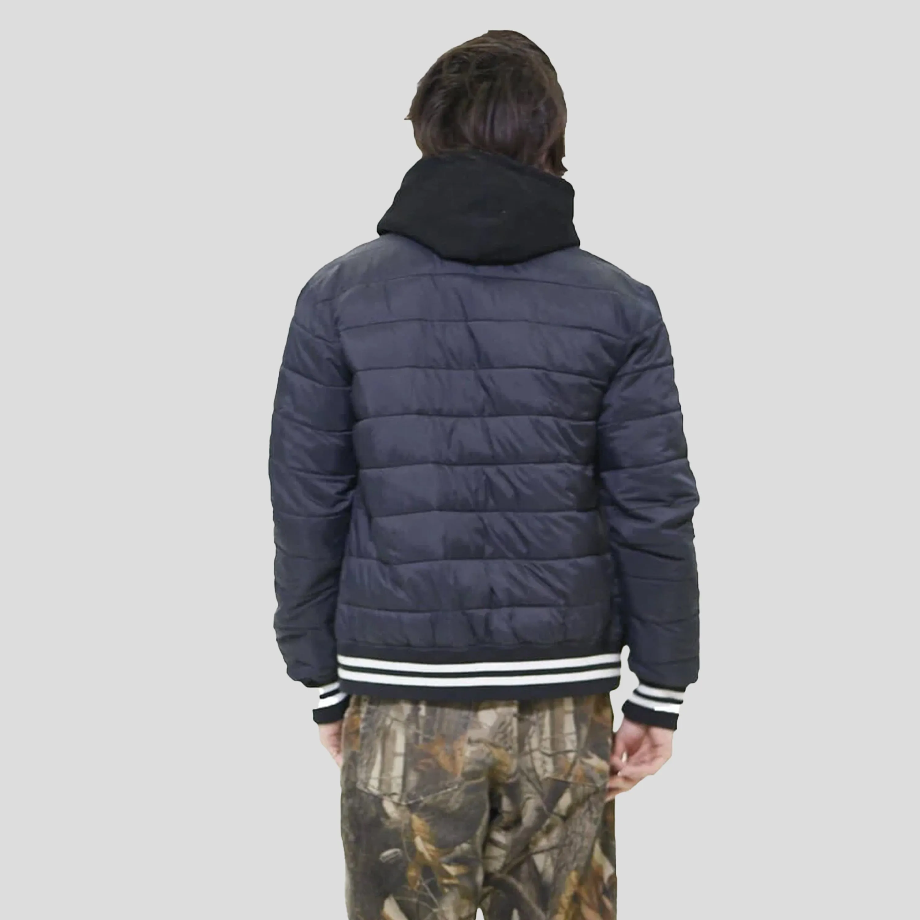 Members Only Men's Varsity Puffer Jacket