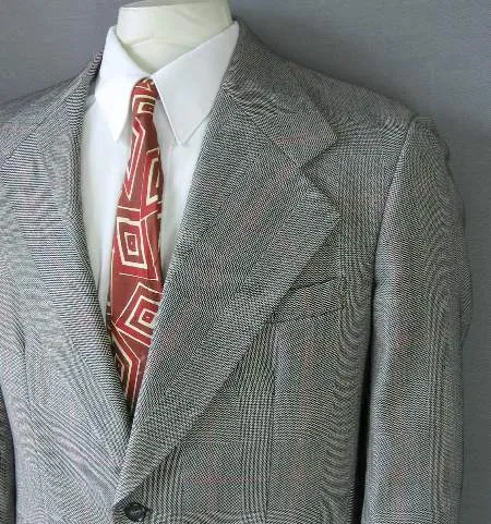 Men's Hardy Amies Jacket 60s 70s Vintage Subtle Plaid Suit Coat 40 Medium VFG