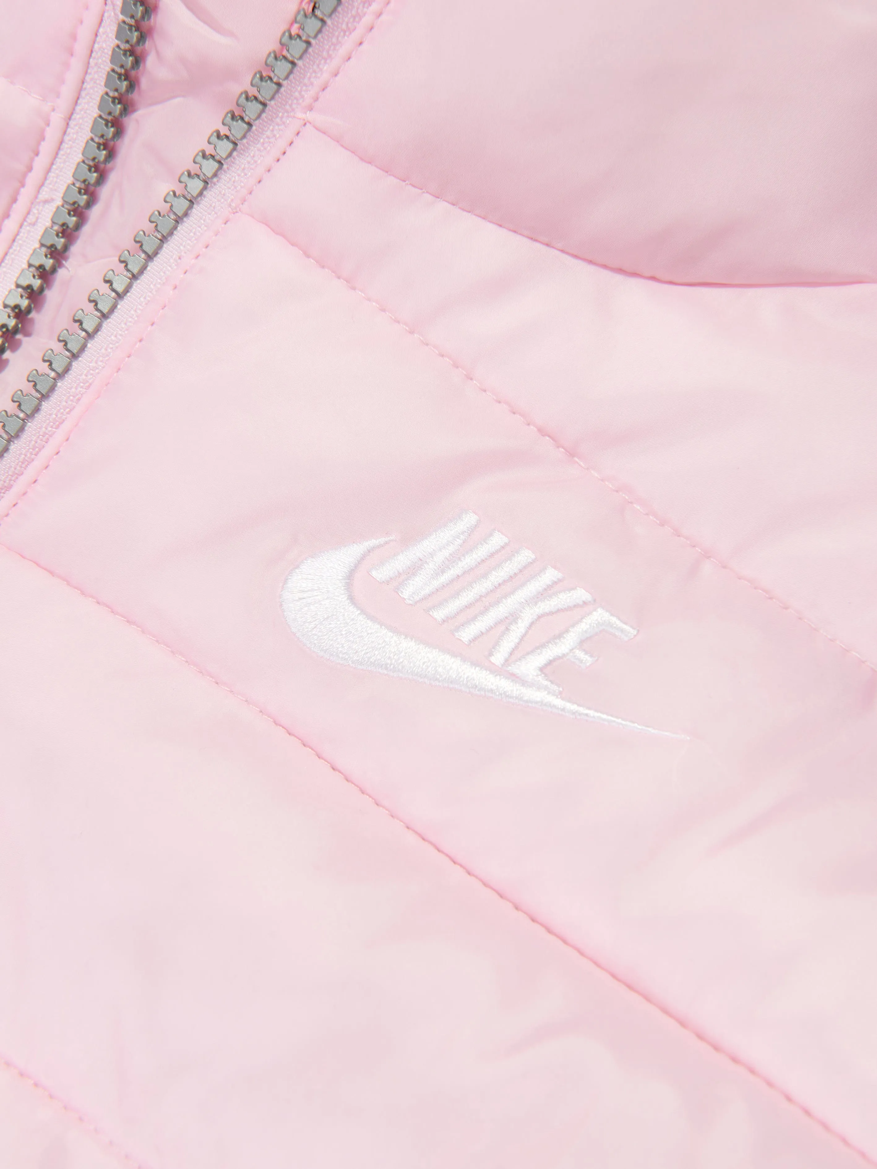 Nike Girls Solid Down Puffer Jacket in Pink