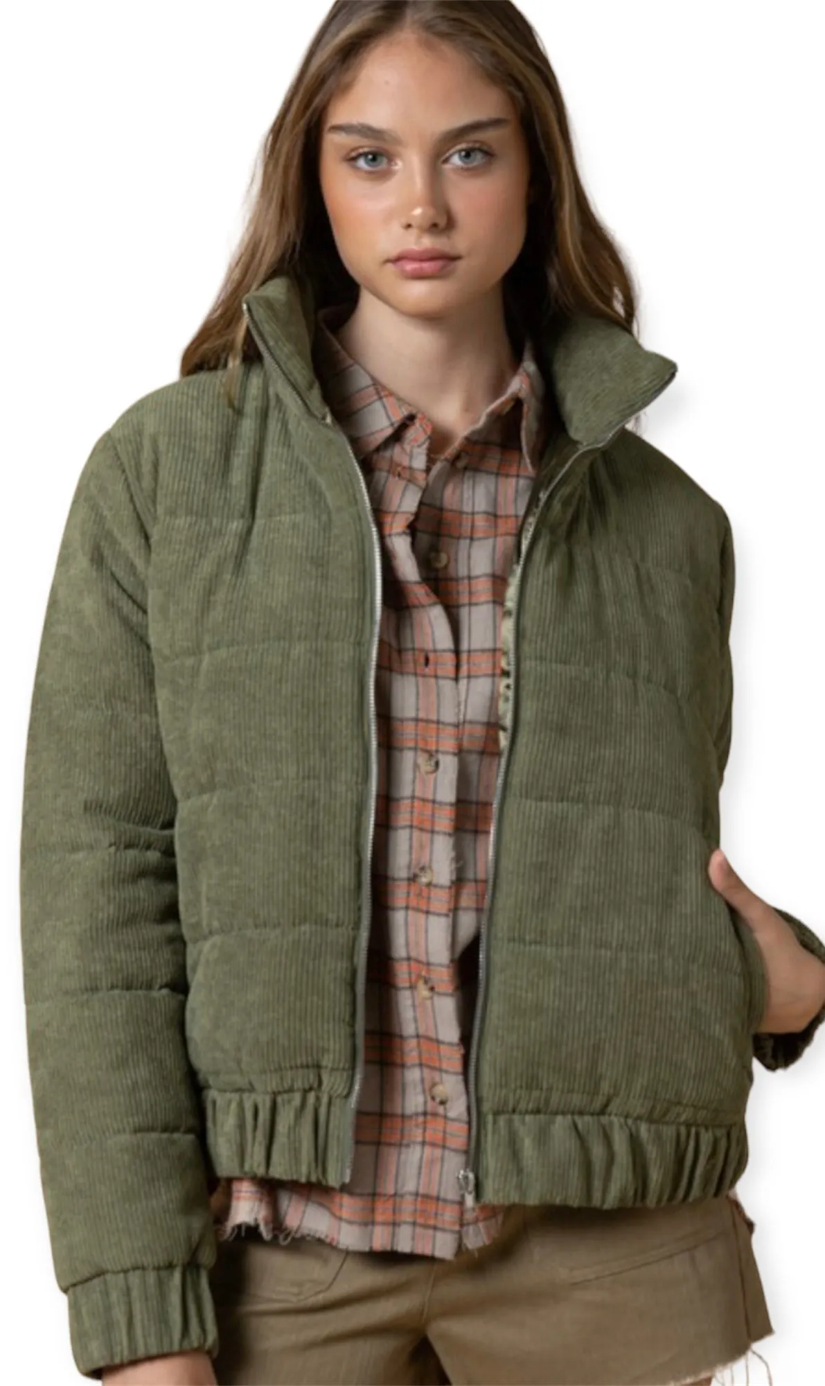 Olivia Corduroy Puffer Jacket