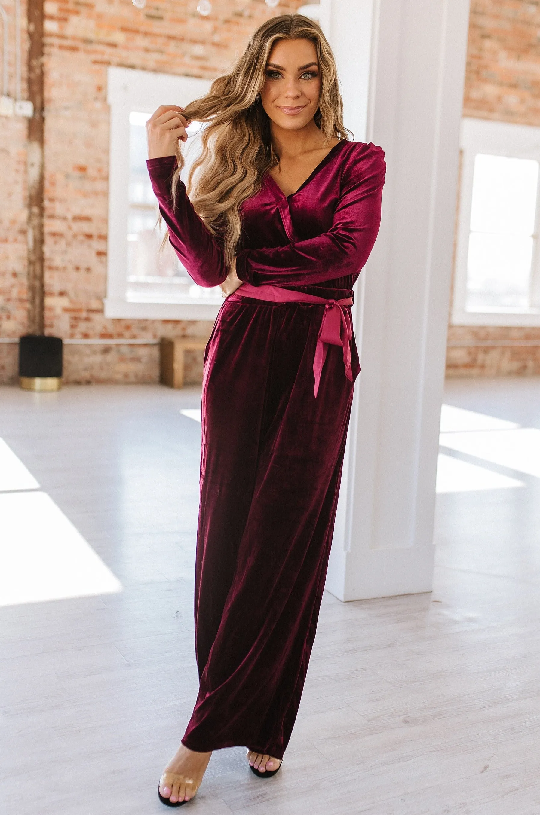 OOTW - Finn Velvet Wide Leg Jumpsuit | S-XL