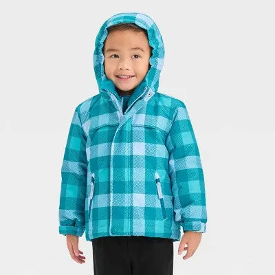 Open Box - Cat & Jack Infant Kids Zip-Up Winter Puffer Windbreaker 3-In-1 Jacket