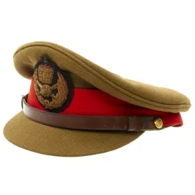 Original British-Made WWII Style Ethiopian General's Dress Visor Cap by Herbert Johnson of London - c.1953-74