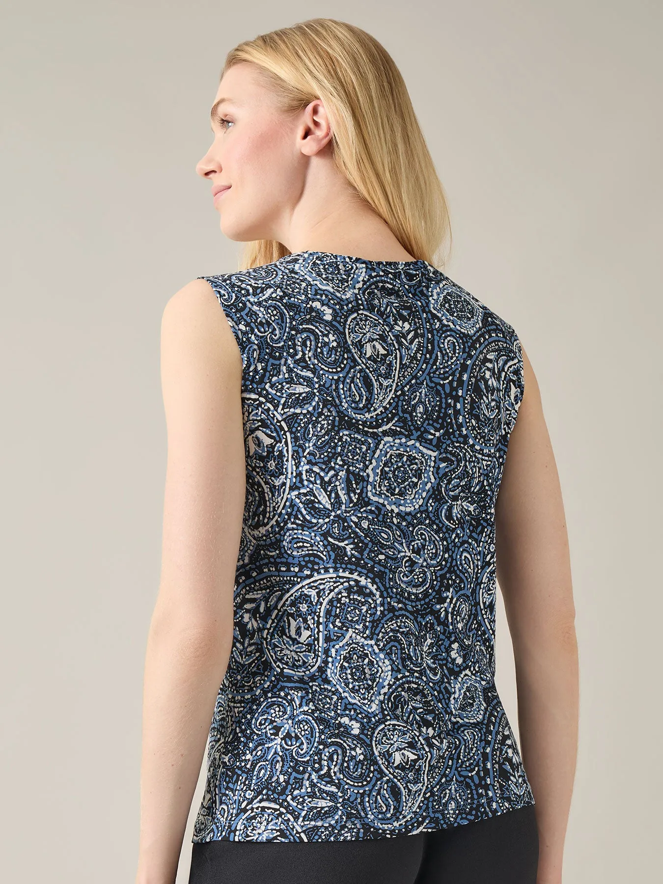 Plus Cap Sleeve Paisley Tank, Everyday Knit