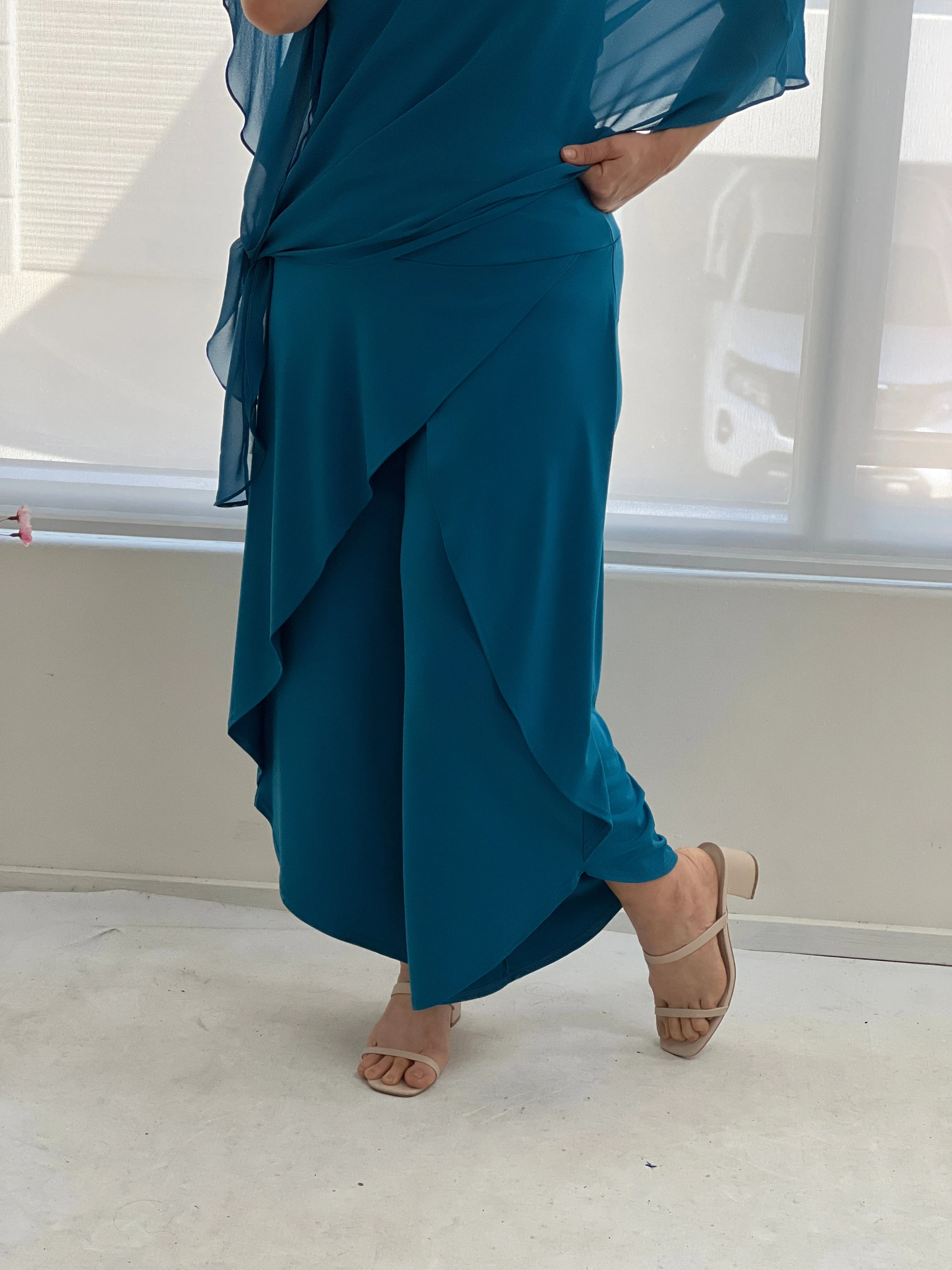 Pyrmont Teal Layered Pants