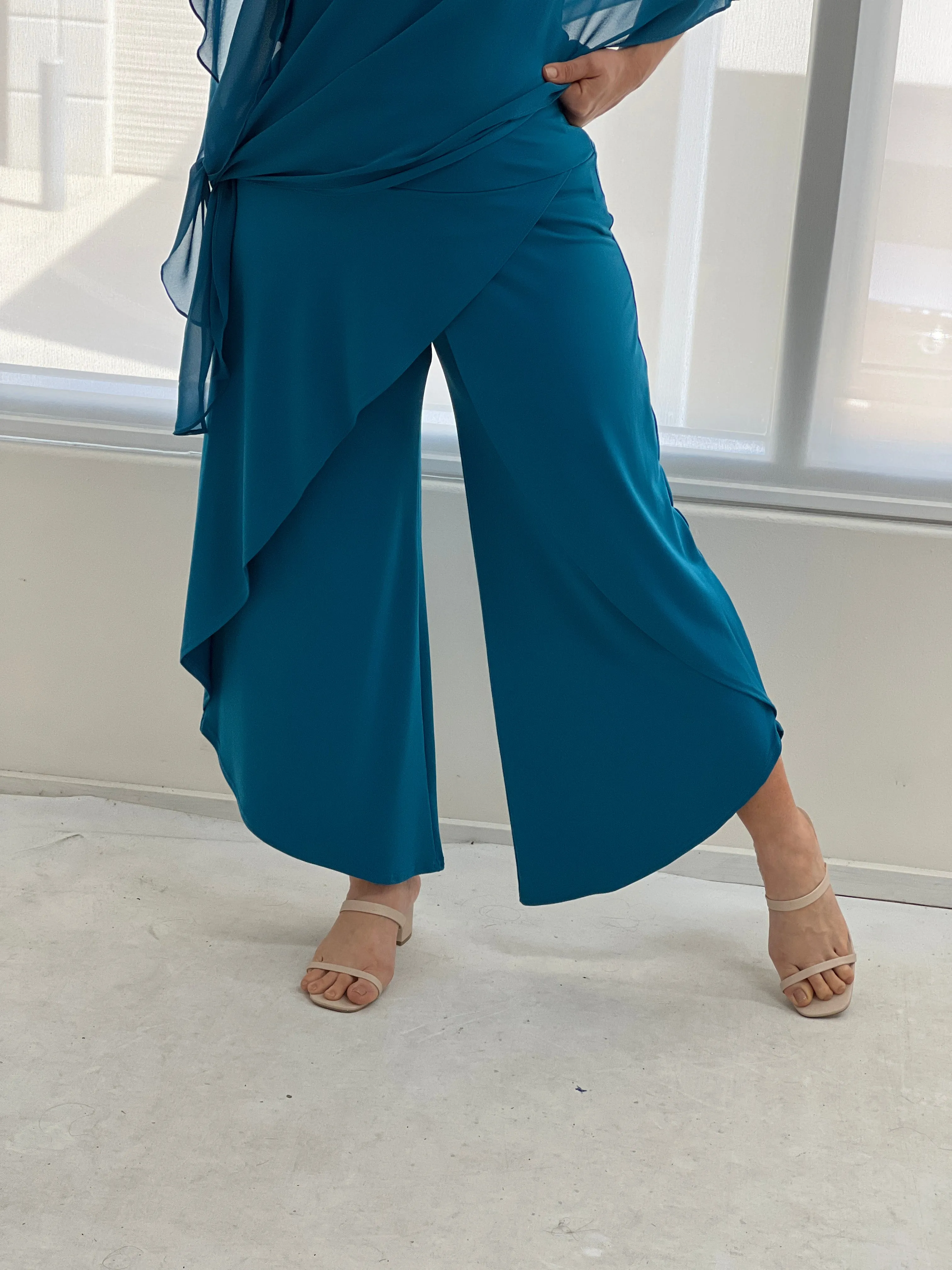 Pyrmont Teal Layered Pants