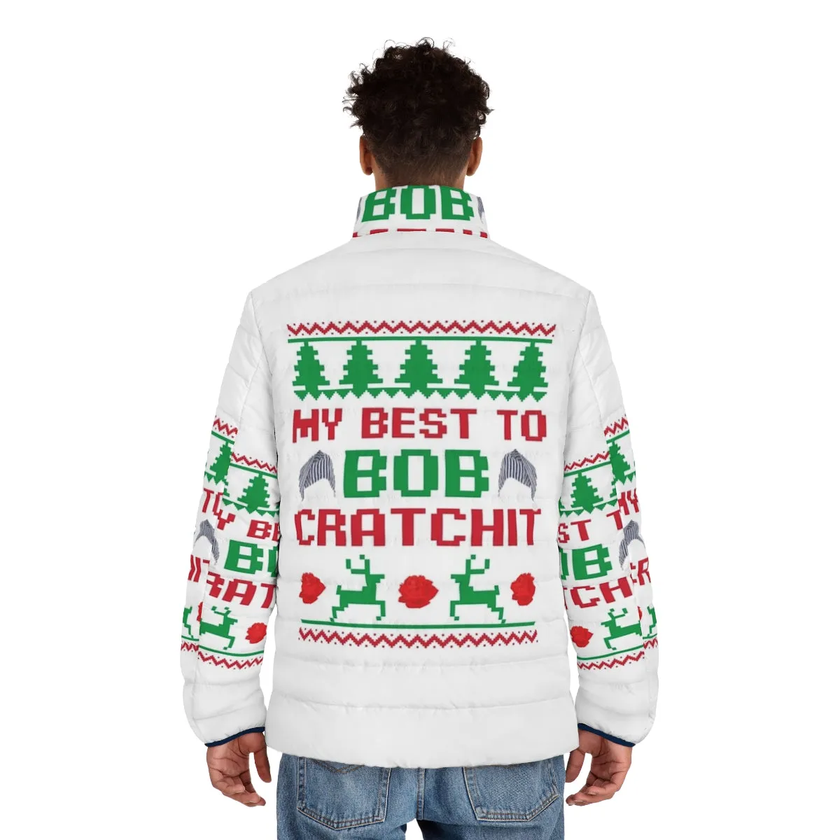 "David Rose Inspired 'My Best to Bob Cratchit' Puffer Jacket for Schitt's Creek Fans"