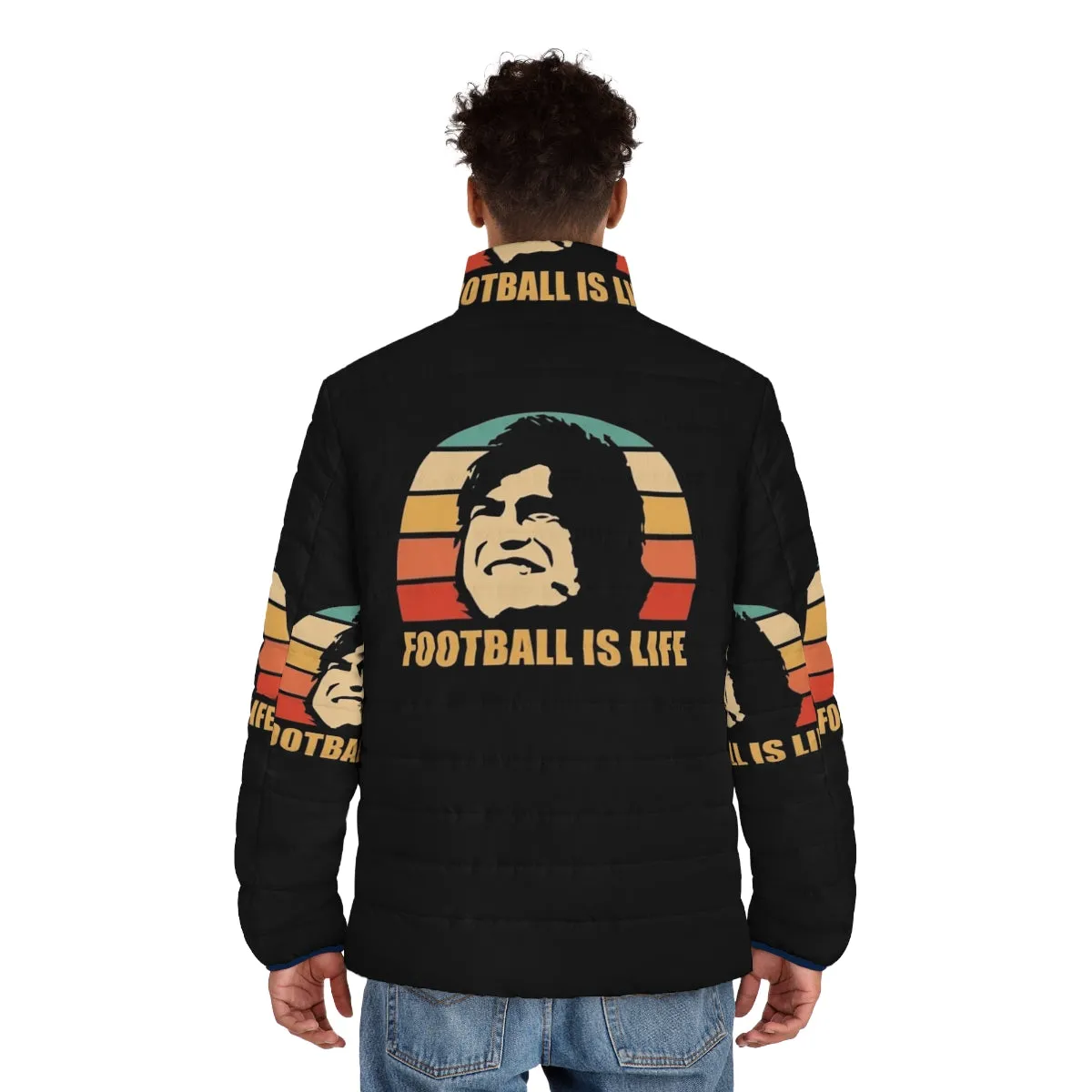 "Football is Life" Puffer Jacket - Inspired by Ted Lasso