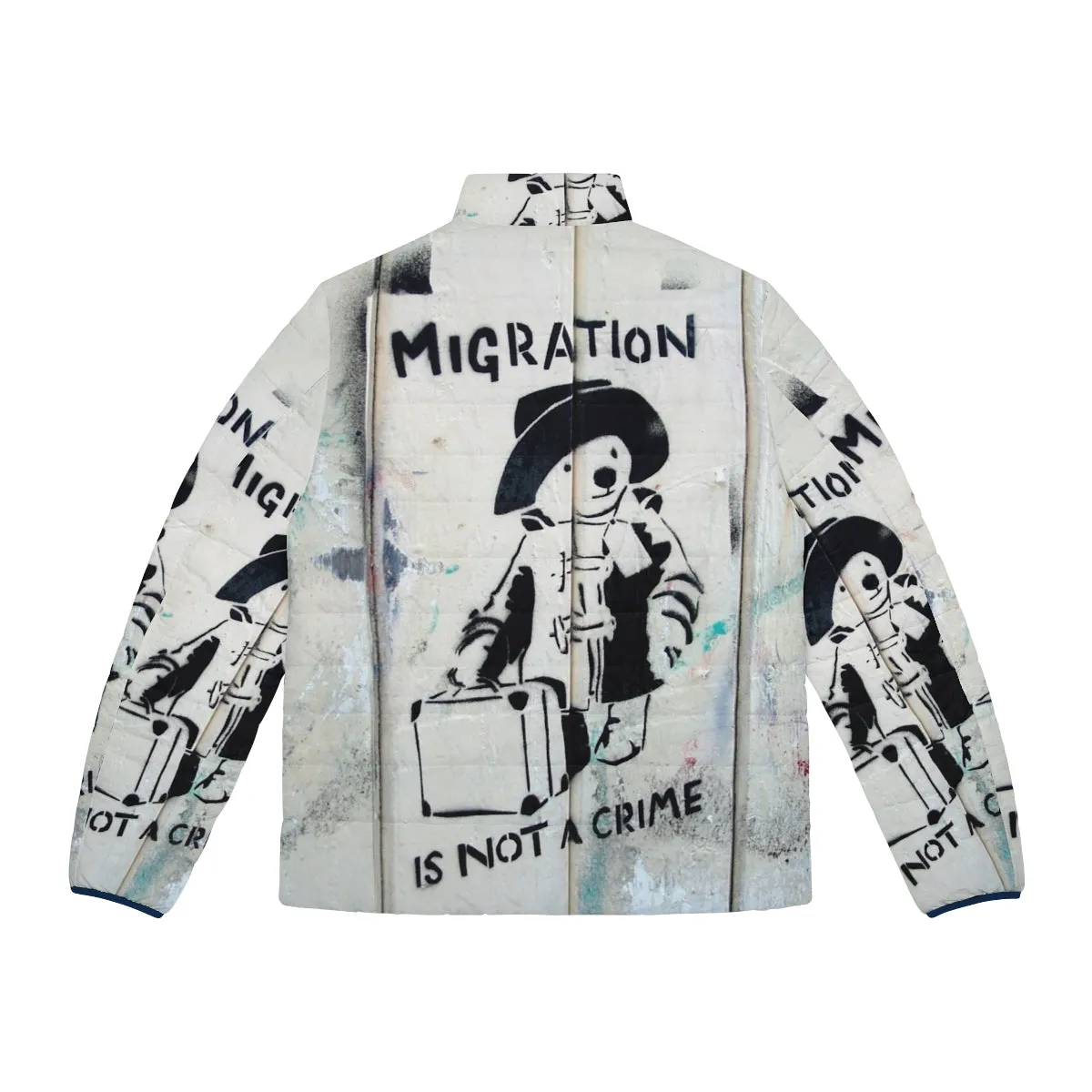 "Migration Is Not A Crime" Political Puffer Jacket