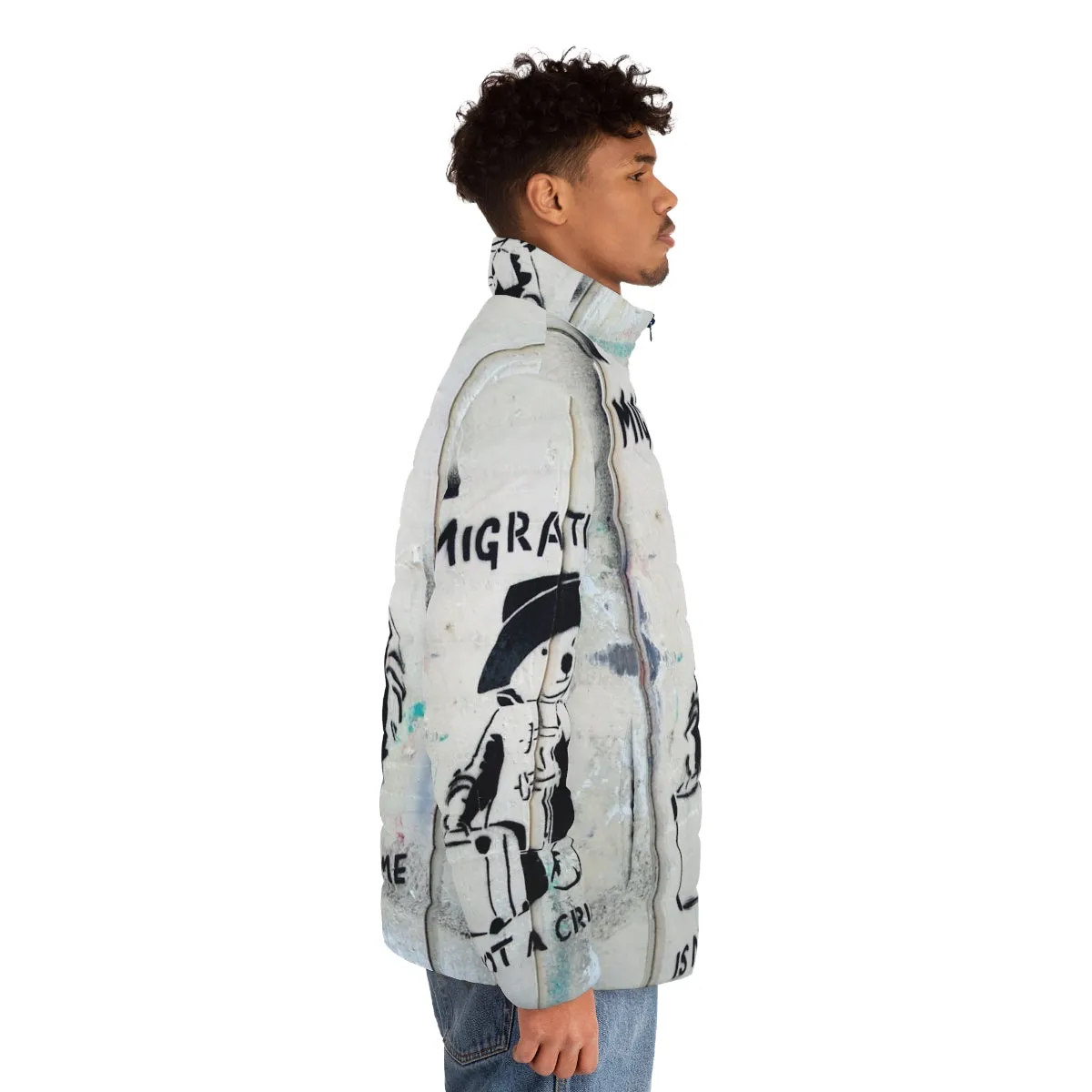 "Migration Is Not A Crime" Political Puffer Jacket