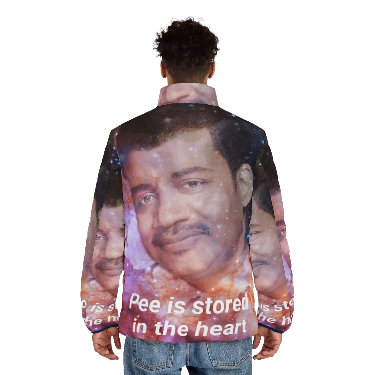 "Pee Is Stored in the Heart" Puffer Jacket: A Meme-Inspired Fashion Statement