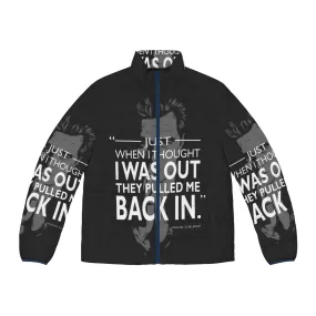 "The Godfather" Inspired Puffer Jacket - Iconic Movie Quote