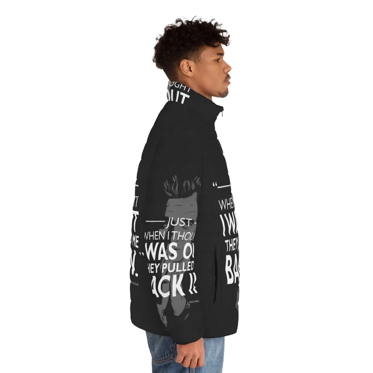 "The Godfather" Inspired Puffer Jacket - Iconic Movie Quote