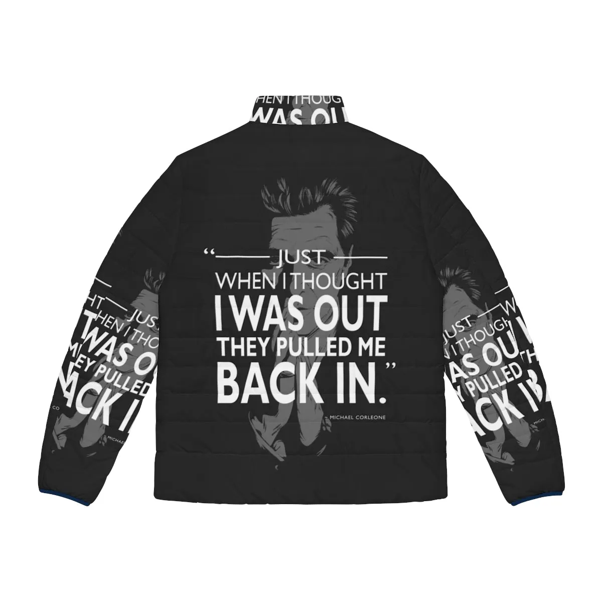 "The Godfather" Inspired Puffer Jacket - Iconic Movie Quote